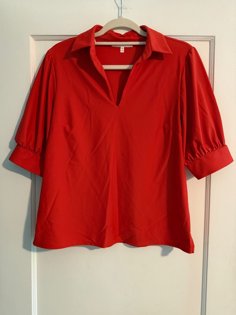Jude Connally Calista Blouse Top Tangerine Small